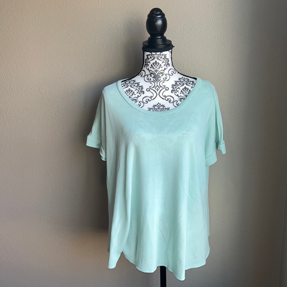 Luxe Light Green Flowy Blouse